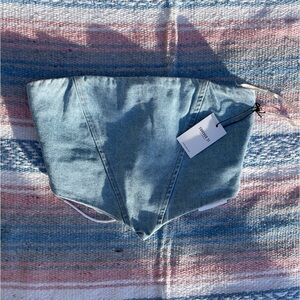 X-small FOREVER 21 light denim tube top